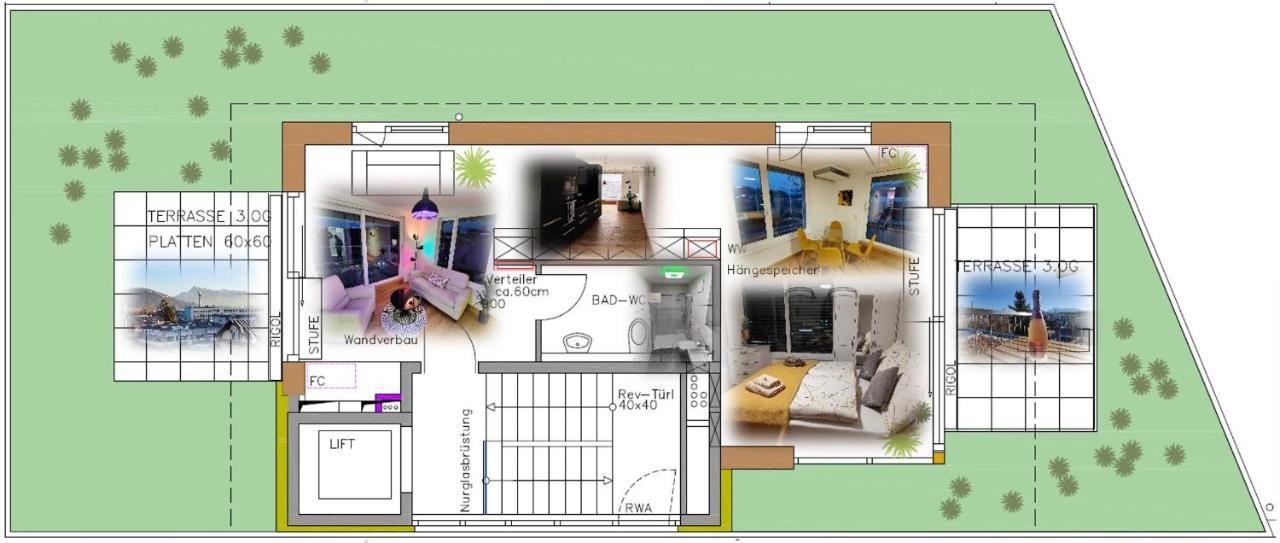Penthouse Flat Carolina In Salzburg Stadt Luaran gambar